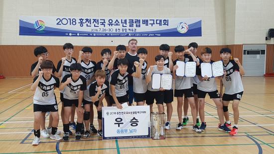 대전느리울중, 2018 홍천 전국 유소년 클럽 배구대회 우승